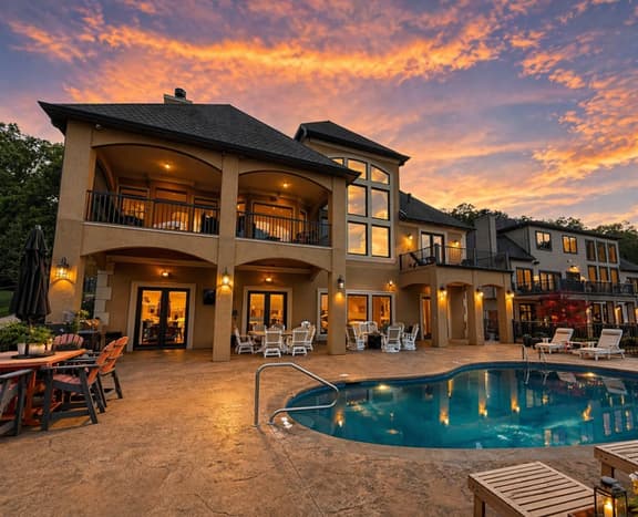 Cresta Pointe-Luxury Lakefront Estate in Porto Cima- 6BD/5.5BA/Pool, Theater, Dock, Concierge- Sleeps 18 - Image 1